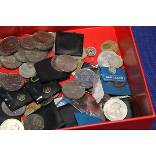 98 - A BOX OF ASSORTED COINS