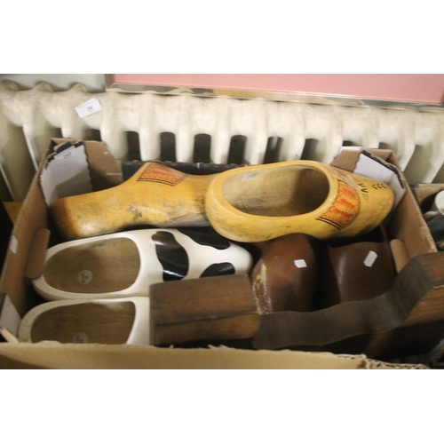 240 - TRAY OF WOODEN CLOGS (TRAY NOT INCLUDED)