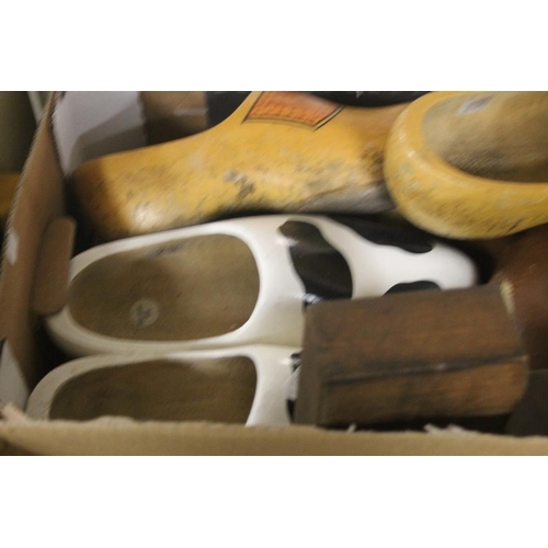 240 - TRAY OF WOODEN CLOGS (TRAY NOT INCLUDED)