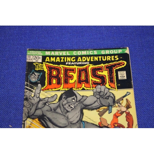 7 - MARVEL AMAZING ADVENTURES featuring the first appearance of the beast #11 1972