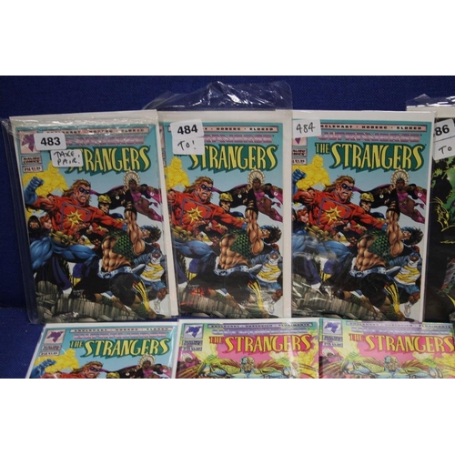 18 - A COLLECTION OF MALIBU STRANGERS COMICS, to include 3 copies of Ultraverse and The Strangers issue 6... 