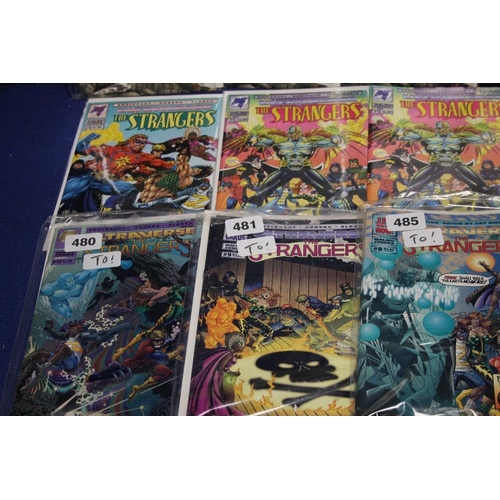 18 - A COLLECTION OF MALIBU STRANGERS COMICS, to include 3 copies of Ultraverse and The Strangers issue 6... 