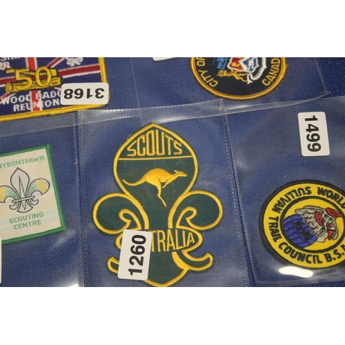 2 - A SMALL TRAY OF SEW ON SCOUT AND OTHER Badges, to include Australian and Canadian type examples,