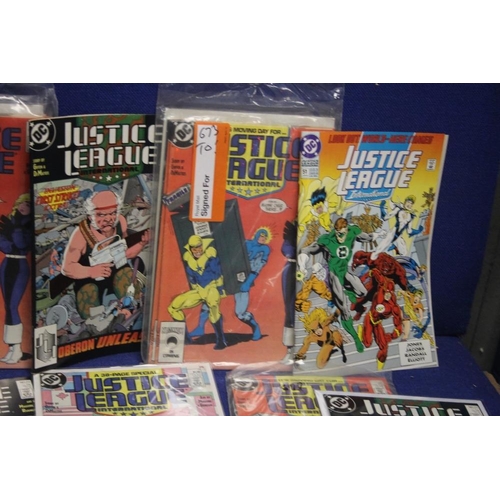 37 - DC JUSTICE LEAGUE INTERNATIONAL COMICS, to include multiple issues of 8, 22, 87,51,53, 55, 21, 13, 2... 