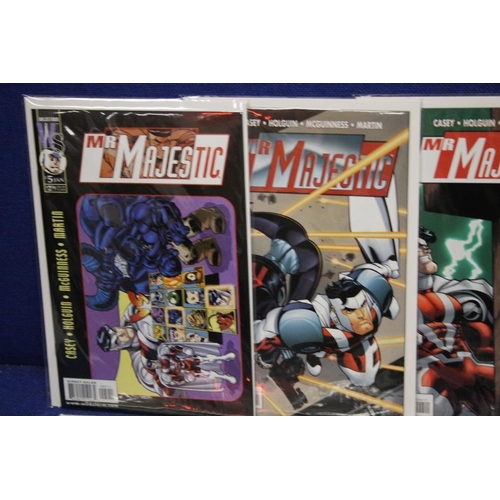 46 - A COLLECTION OF WILDSTORM MR MAJESTIC COMICS ISSUES 1-5 1999, together with multiple copies of Mr Ma... 