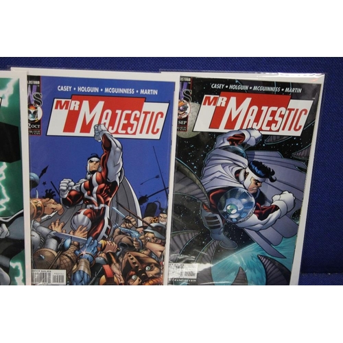 46 - A COLLECTION OF WILDSTORM MR MAJESTIC COMICS ISSUES 1-5 1999, together with multiple copies of Mr Ma... 