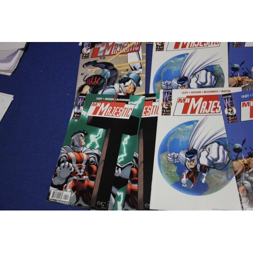 46 - A COLLECTION OF WILDSTORM MR MAJESTIC COMICS ISSUES 1-5 1999, together with multiple copies of Mr Ma... 