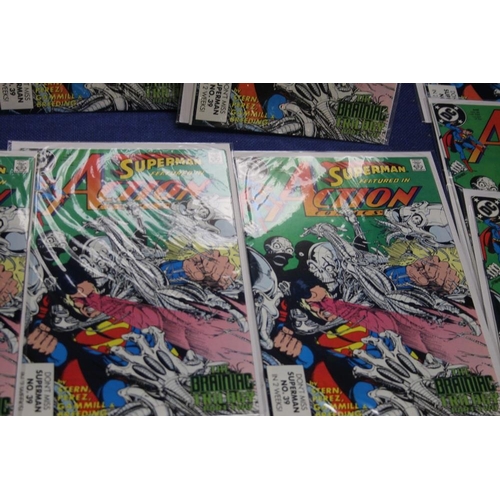 60 - DC COMICS SUPERMAN IN ACTION, to include issues 648, 665, 666, 670 etc multiple copies