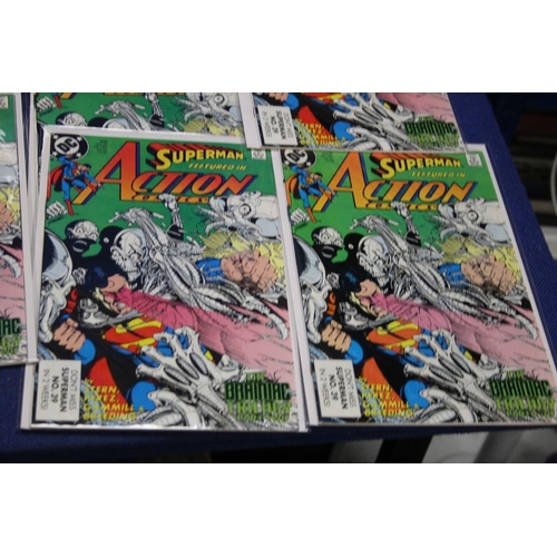 60 - DC COMICS SUPERMAN IN ACTION, to include issues 648, 665, 666, 670 etc multiple copies