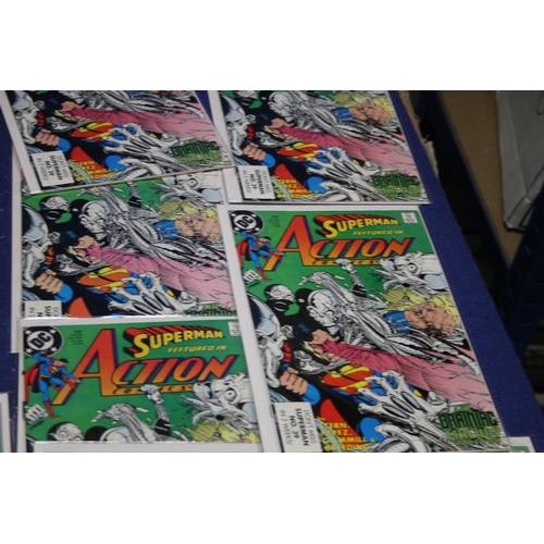 60 - DC COMICS SUPERMAN IN ACTION, to include issues 648, 665, 666, 670 etc multiple copies