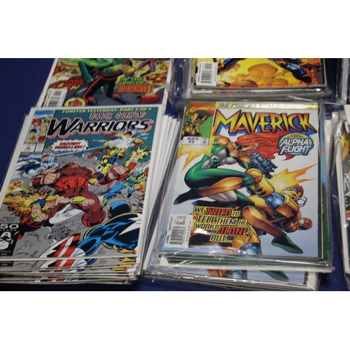 80 - A COLLECTION OF MARVEL COMICS, to include Thor, The New Warriors, Avengers, Maverick, Juggernaught e... 