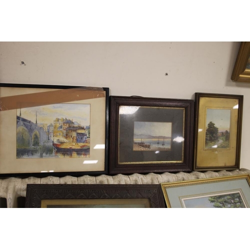 19 - THREE FRAMED AND GLAZED WATERCOLOURS