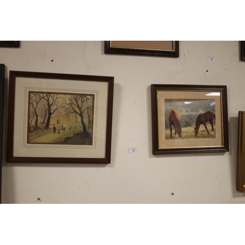 22 - TWO FRAMED AND GLAZED PRINTS