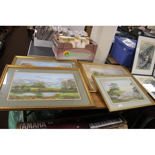 30 - FOUR FRAMED AND GLAZED WATERCOLOURS