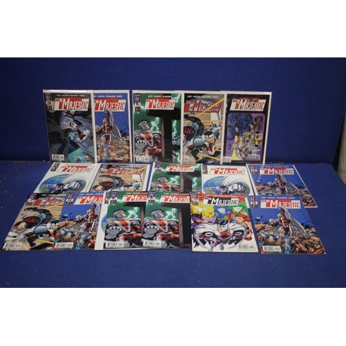 58 - A COLLECTION OF WILDSTORM MR MAJESTIC COMICS ISSUES 1-5 1999, together with multiple copies of Mr Ma... 