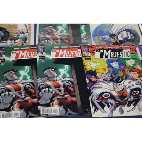 58 - A COLLECTION OF WILDSTORM MR MAJESTIC COMICS ISSUES 1-5 1999, together with multiple copies of Mr Ma... 