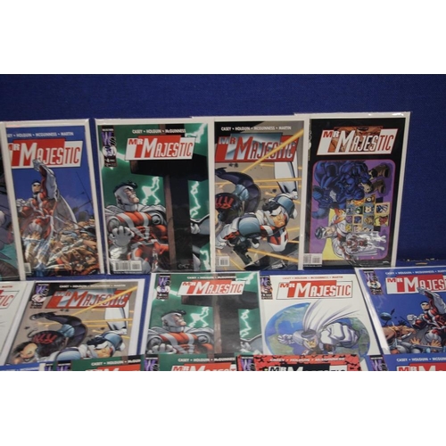 58 - A COLLECTION OF WILDSTORM MR MAJESTIC COMICS ISSUES 1-5 1999, together with multiple copies of Mr Ma... 