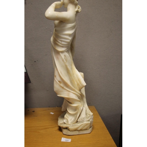 100 - AN ALABASTER FIGURE