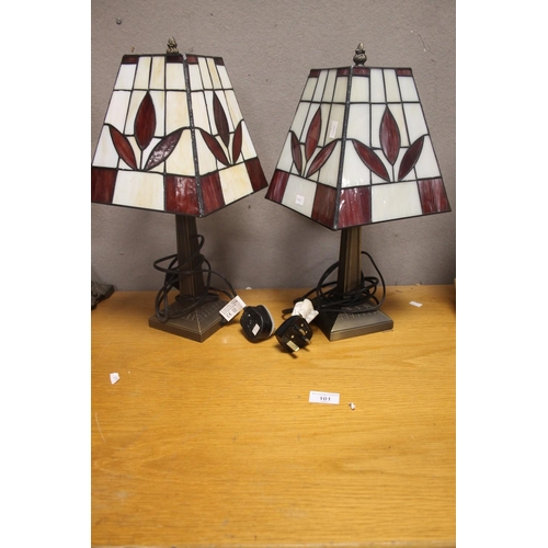 101 - TWO TIFFANY STYLE LAMPS