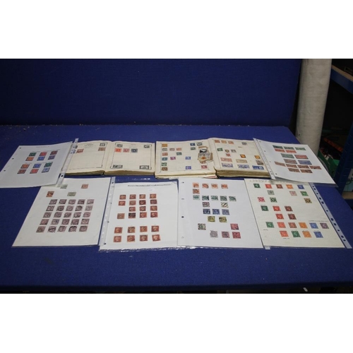 33 - A COLLECTION OF STAMPS TO INCLUDE A SELECTION OF PENNY REDS AND QV 6D DULL GREEN