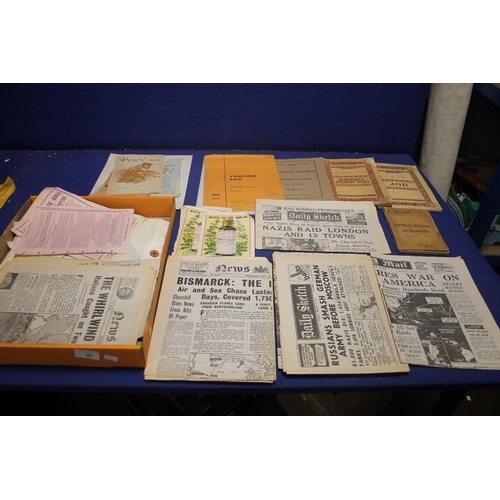 39 - A TRAY OF EPHEMERA TO INCLUDE MUSIC