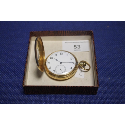 53 - AN 18 CT GOLD WATCH