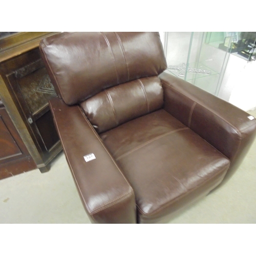 185 - Brown Leather Armchair