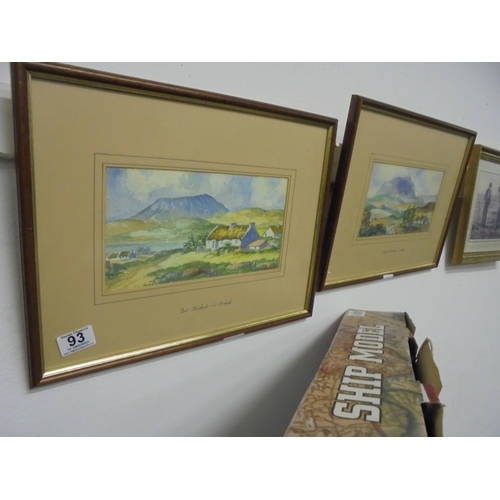 93 - 2 x framed pictures - Muckish & Slemish