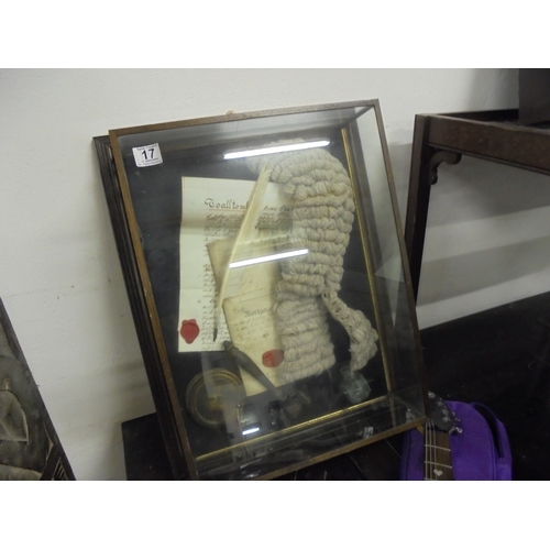 Framed collection of Legal memorabilia