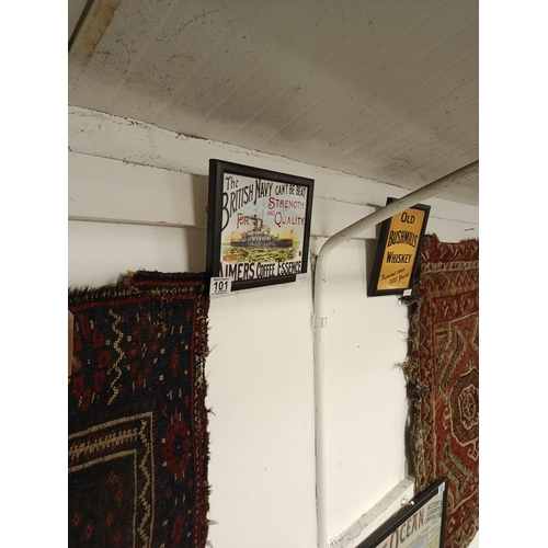 101 - Framed Coffee & Bushmills poster