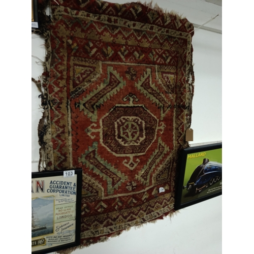104 - Persian Rug (size 70cm x 100cm L)
