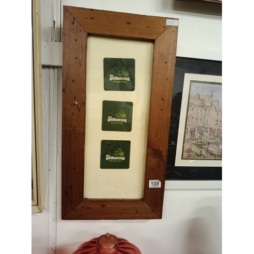 108 - The Gathering - Beer mats signed by the WolfTones (In Manchester)