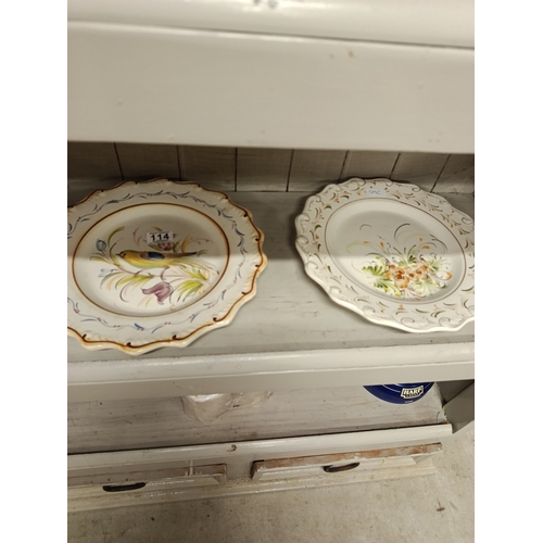 114 - 2 x Decorative Hanging Plates