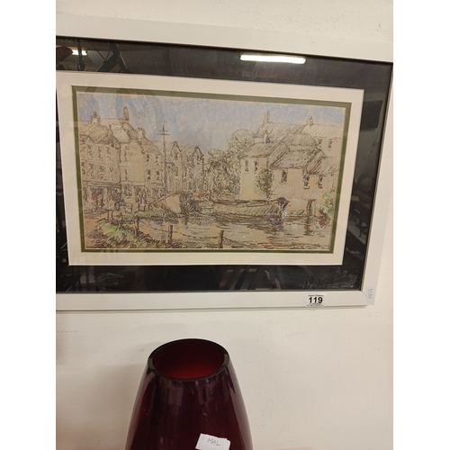 119 - Framed John Bannon - Mixed Medium Sugar Island