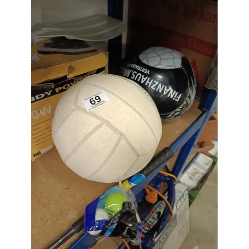 69 - 2 x Footballs & Golf balls