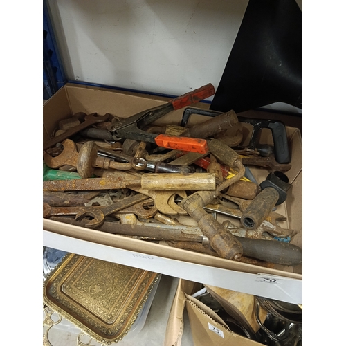 70 - Crate lot of Vintage Tools