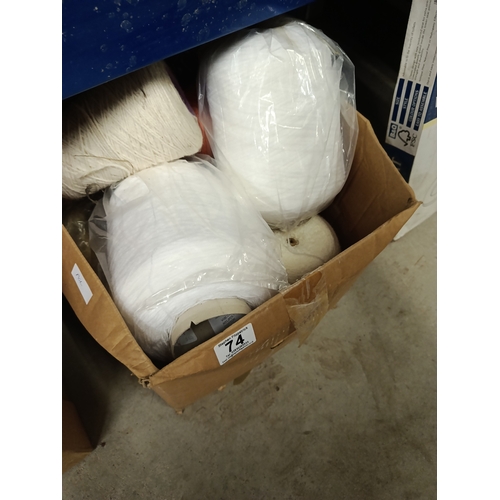 74 - Box lot of Wool & yarn