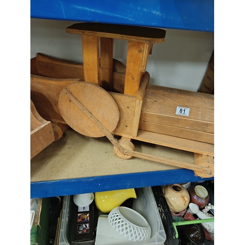 81 - Wooden Train Planter