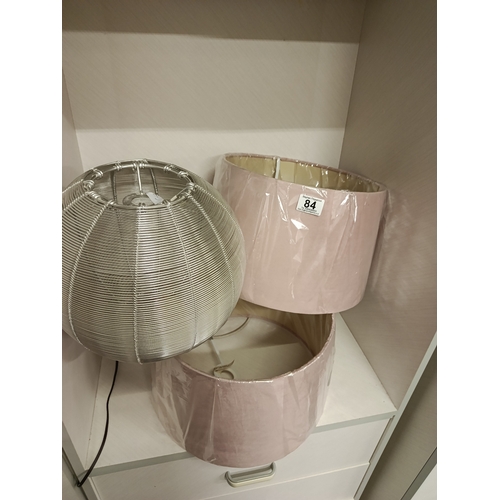 84 - 3 x Lamp Shades
