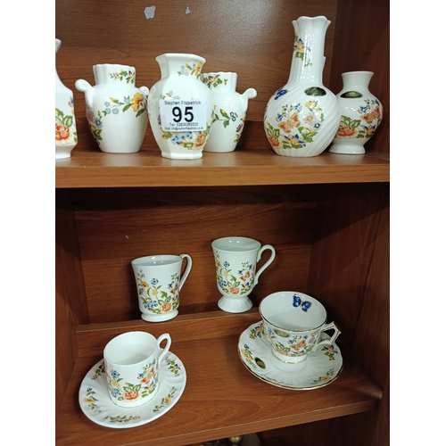 95 - RHS - 2 x shelf lot of Aynsley