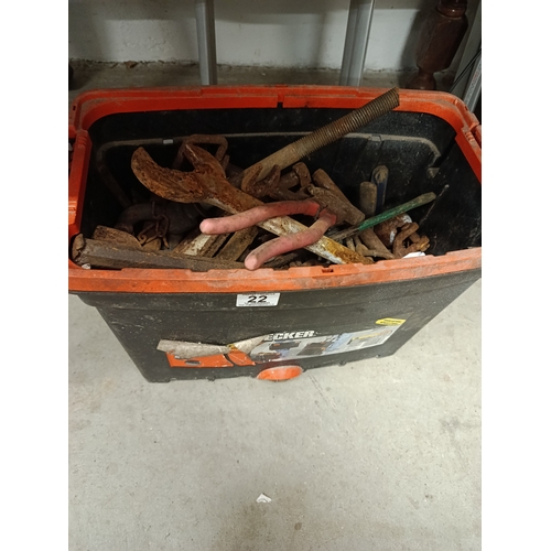 22 - Crate of Vintage tools