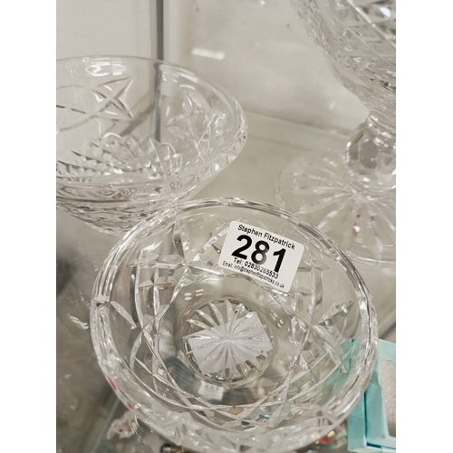 281 - 1 x Waterford Bowl and 1 x Crystal Bowl