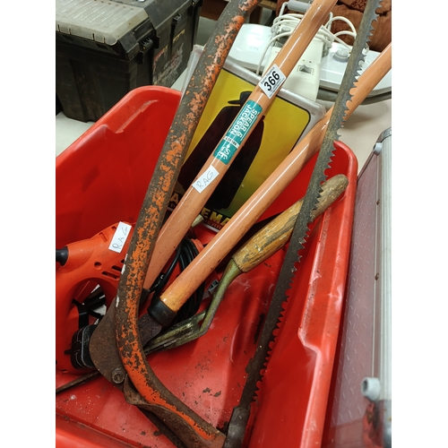 366 - Tool Box & Red Box lot of Tools