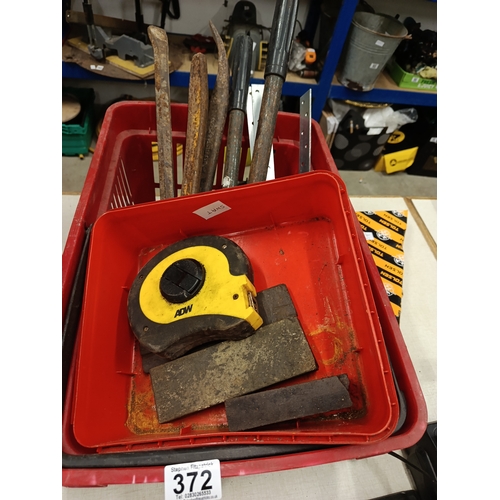 372 - Red Basket lot of Tools
