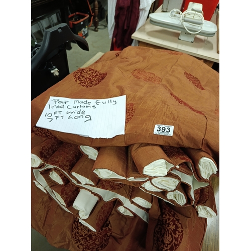 393 - Lot of Brown Curtains
