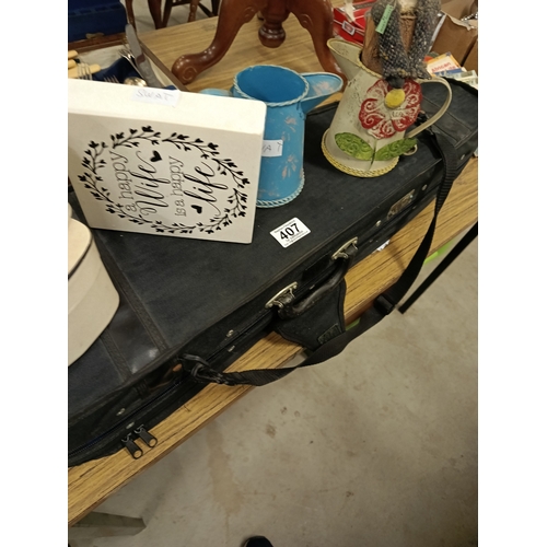 407 - Decorative Jugs & Boxes & Violin Case