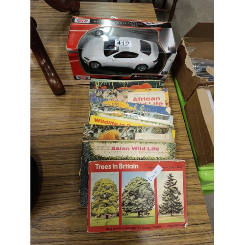 410 - Boxed Maserati Car & Vintage Nature Books