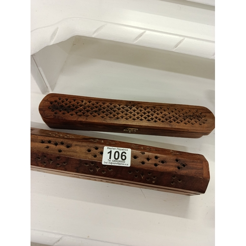 106 - 2 x Incense burners