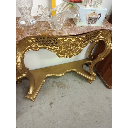 120 - Marble Topped Italian Style Hall Table
