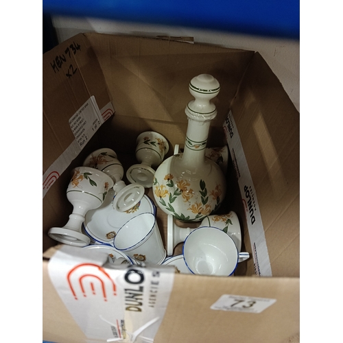 73 - Box lot of Goblets & Royal China